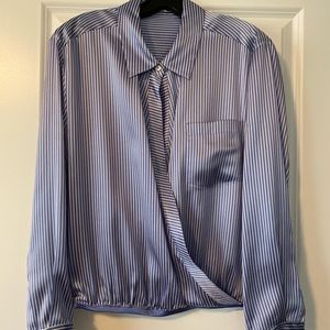 T by Alexander Wang Striped Silk Blouse